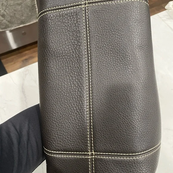 Vintage Dooney & Bourke Brown Leather Shoulder Bag - Picture 3 of 7